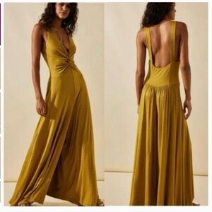 Free People Mustard Jumpsuit